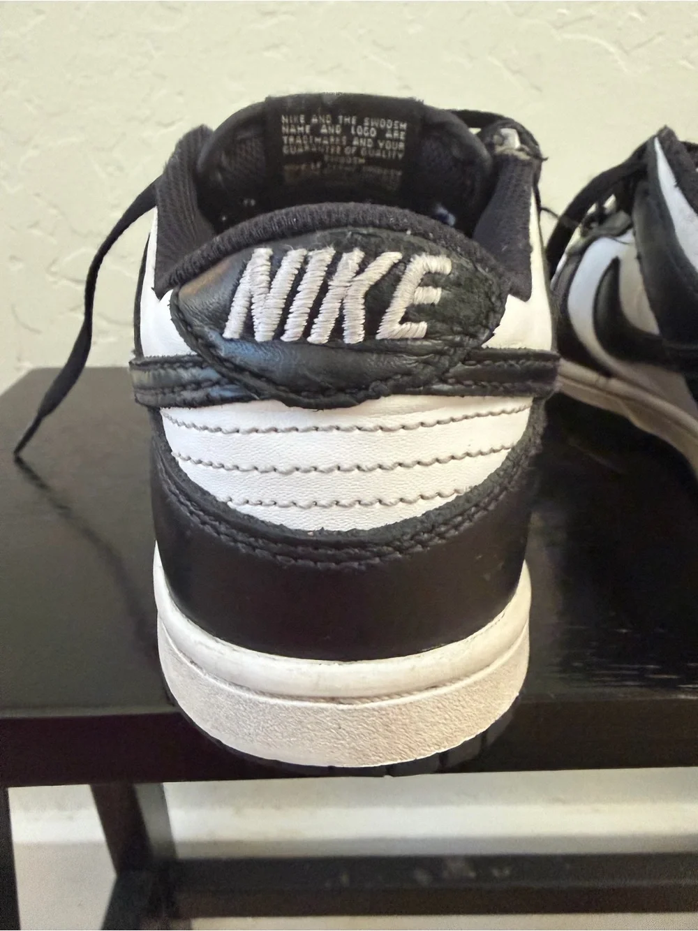 Youth Nike Low-Top Sneakers in Black and White Pandas